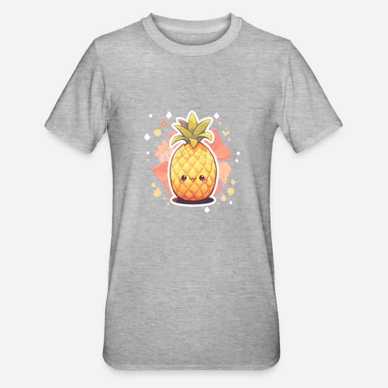 Pineapple Plant Pineapple Fruit Fruit - Unisex Polycotton T-Shirt - heather grey
