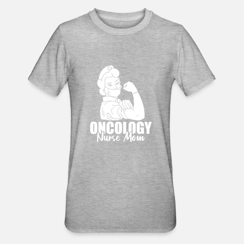 Krankenschwester Mutter - Unisex Polycotton T-Shirt - Grau meliert