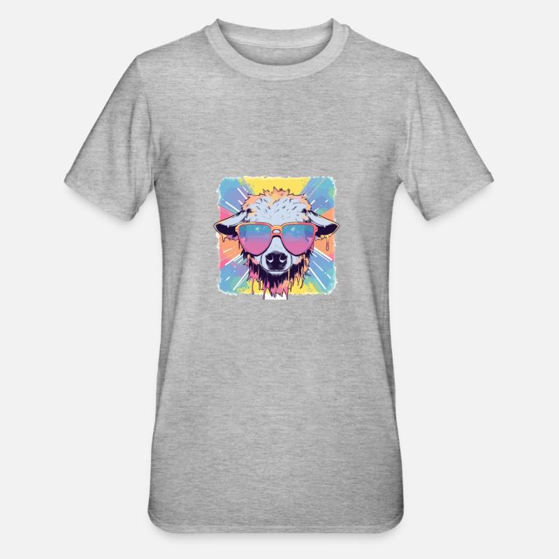 Schaf Schäfer Schäffschen Landwirtschaft - T-shirt polycoton Unisexe - gris chiné