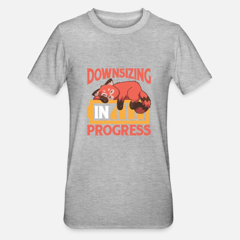 Downsizing In Progress 24 - Unisex Polycotton T-Shirt - Grau meliert
