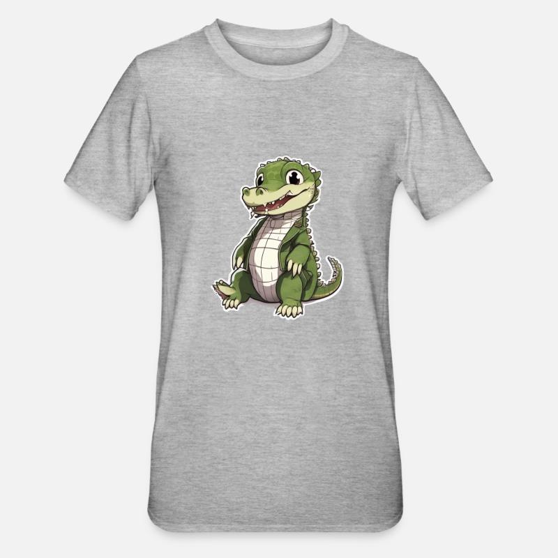crocodile bébé crocodile - T-shirt polycoton Unisexe - gris chiné