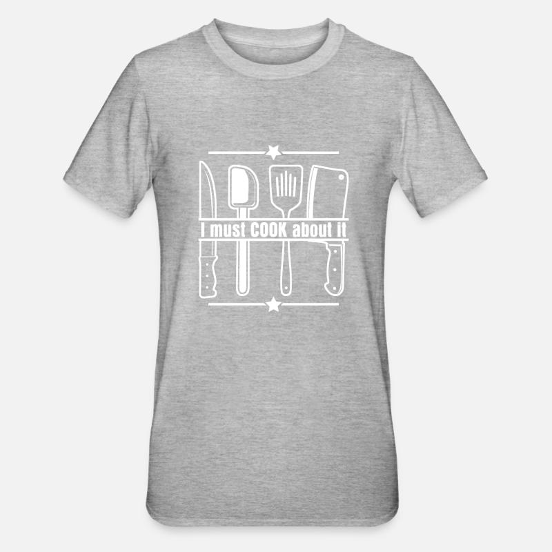 Cooking Chef Chef Kitchen - Unisex Polycotton T-Shirt - heather grey
