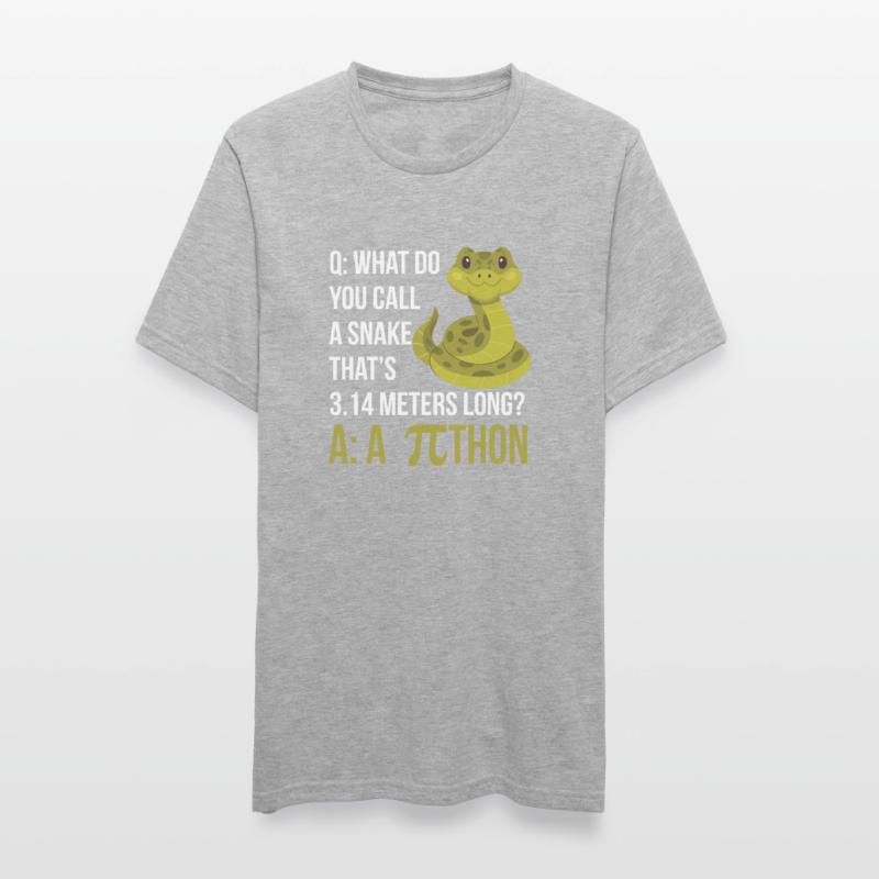 Python Pithon Pie Symbol Funny Math Teacher Happy Unisex Polycotton T-Shirt
