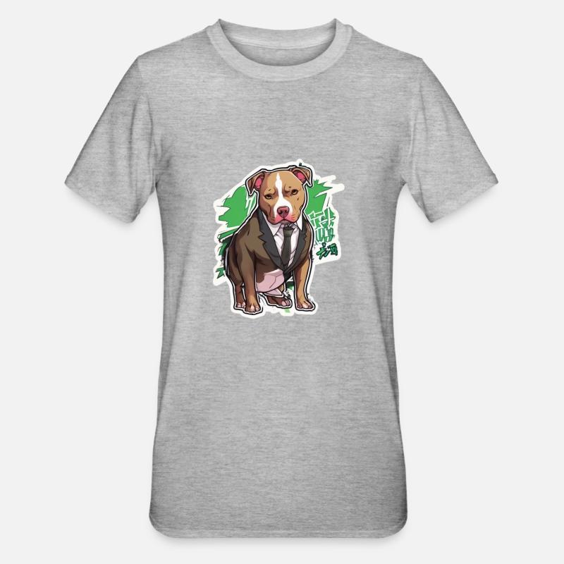 Pitbull Pitbull koira Pitbull vaatteet pitbullit - Unisex polypuuvilla-t-paita - harmaasävyinen