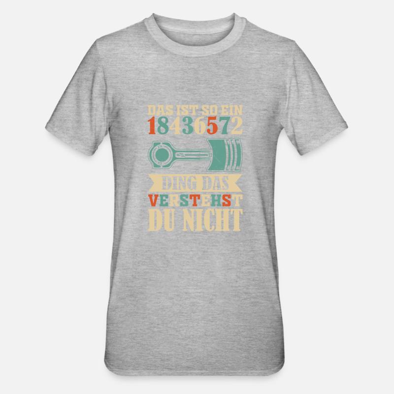 Das ist so ein 18436572 Ding V8 - Unisex Polycotton T-Shirt - Grau meliert