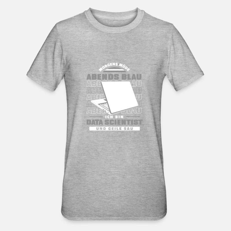Data Science Data Analyst - Unisex Polycotton T-Shirt - Grau meliert