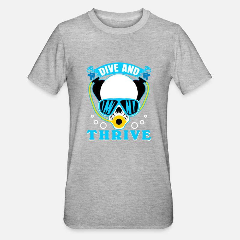 Lunettes de plongée de plongéePlongée - T-shirt polycoton Unisexe - gris chiné