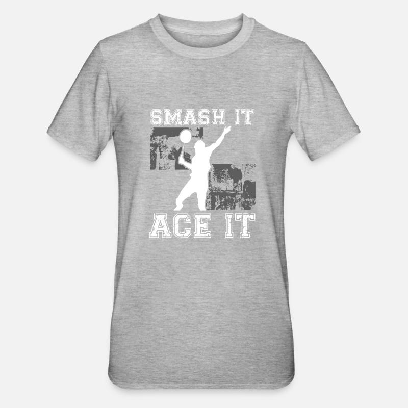 Smash it, ace it - Unisex Polycotton T-Shirt - heather grey