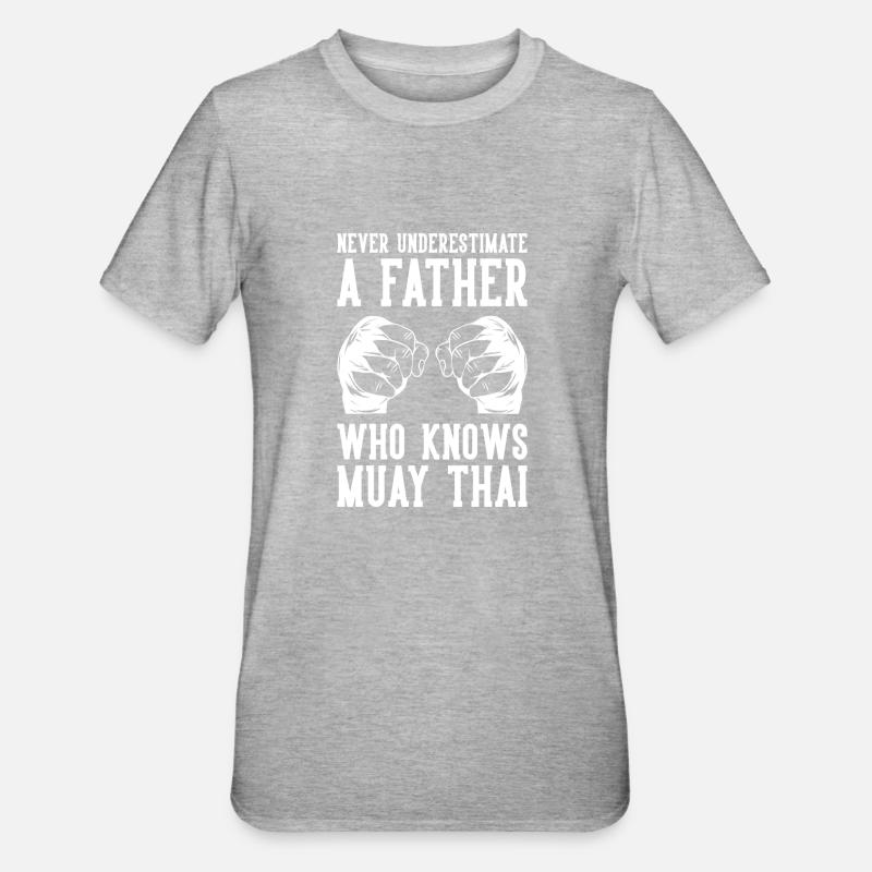Muay Thai Boxe - T-shirt polycoton Unisexe - gris chiné