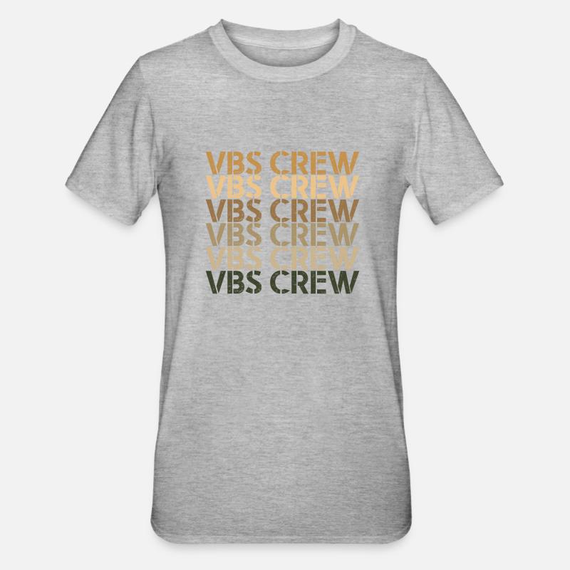 Équipage VBS - T-shirt polycoton Unisexe - gris chiné
