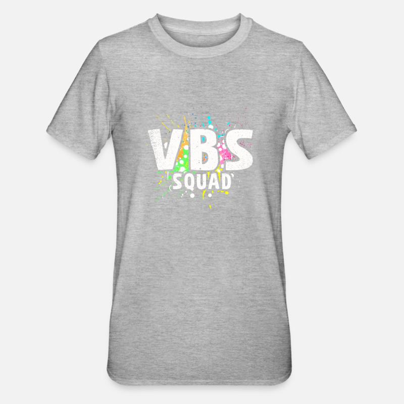 VBS Squad Bible Shool - T-shirt polycoton Unisexe - gris chiné