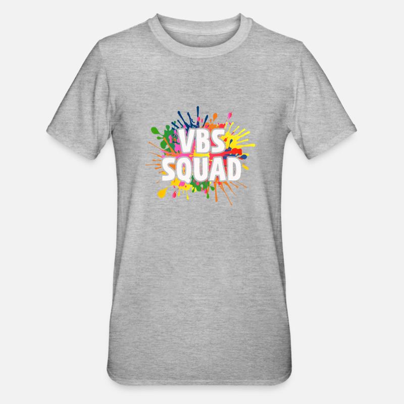 VBS Squad Bible Shool - T-shirt polycoton Unisexe - gris chiné