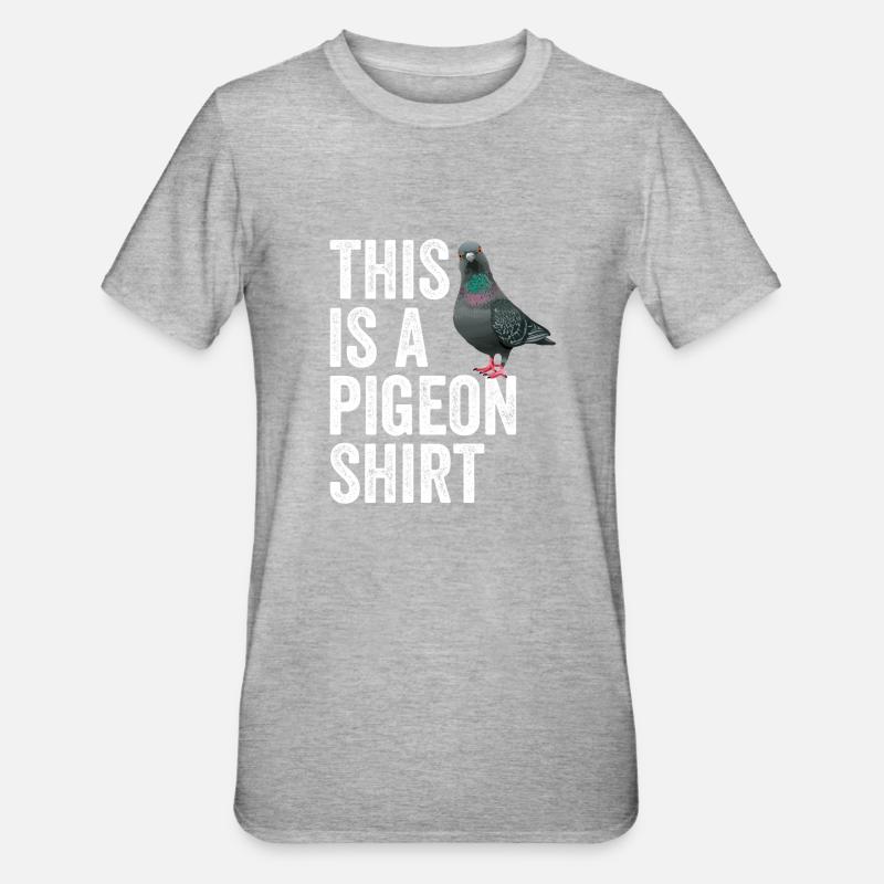 C’est une colombe - T-shirt polycoton Unisexe - gris chiné
