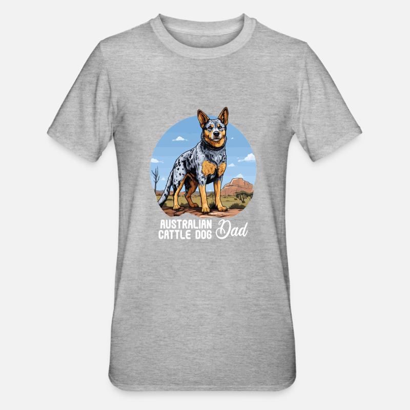 Hund Bouvier australien - T-shirt polycoton Unisexe - gris chiné