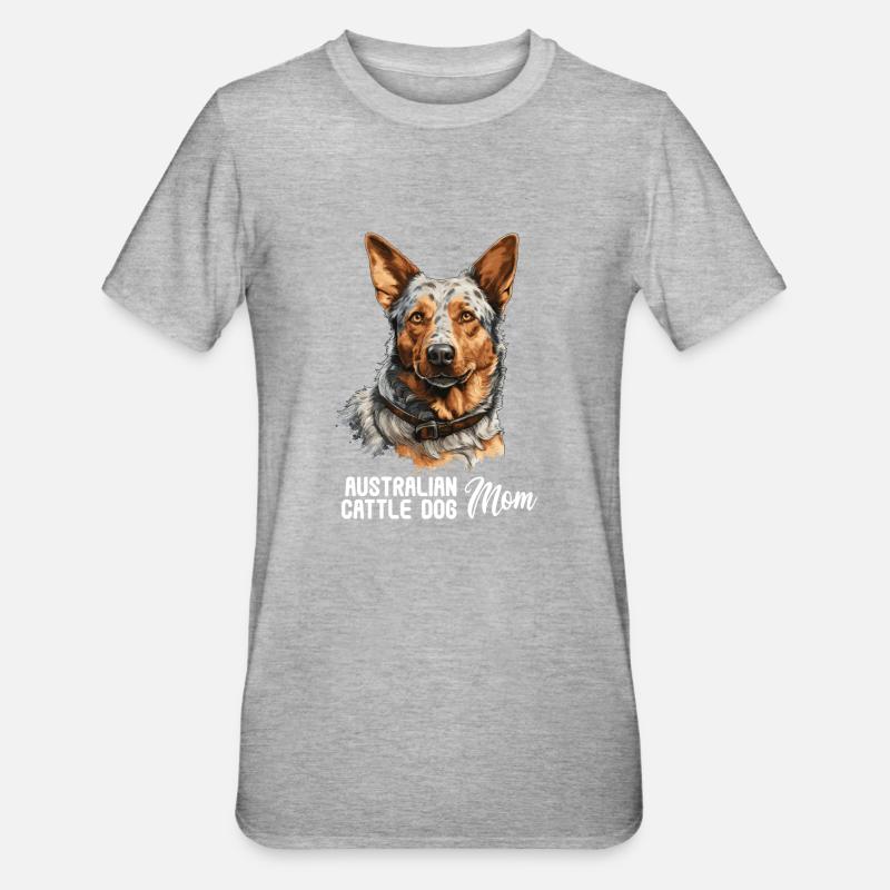 Hund Bouvier australien - T-shirt polycoton Unisexe - gris chiné