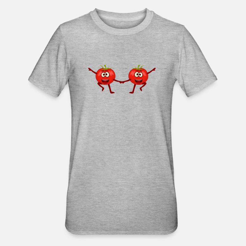 Tomates Danse Boogie Woogie Tomate - T-shirt polycoton Unisexe - gris chiné