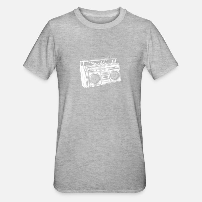 Ghettoblaster - Unisex Polycotton T-Shirt - Grau meliert