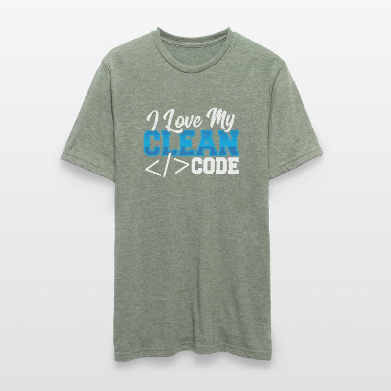 Programming I Love My Clean Code Web Developer Unisex Polycotton T-Shirt