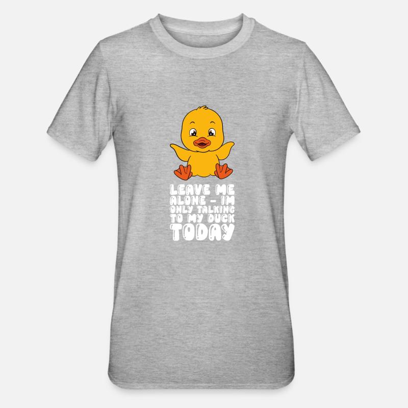 Canard drôle Canards mignons - T-shirt polycoton Unisexe - gris chiné