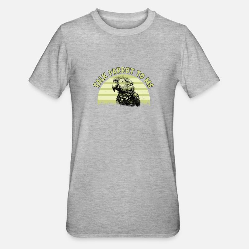 Perruche Perruche Oiseau Perruche Propriétaire - T-shirt polycoton Unisexe - gris chiné