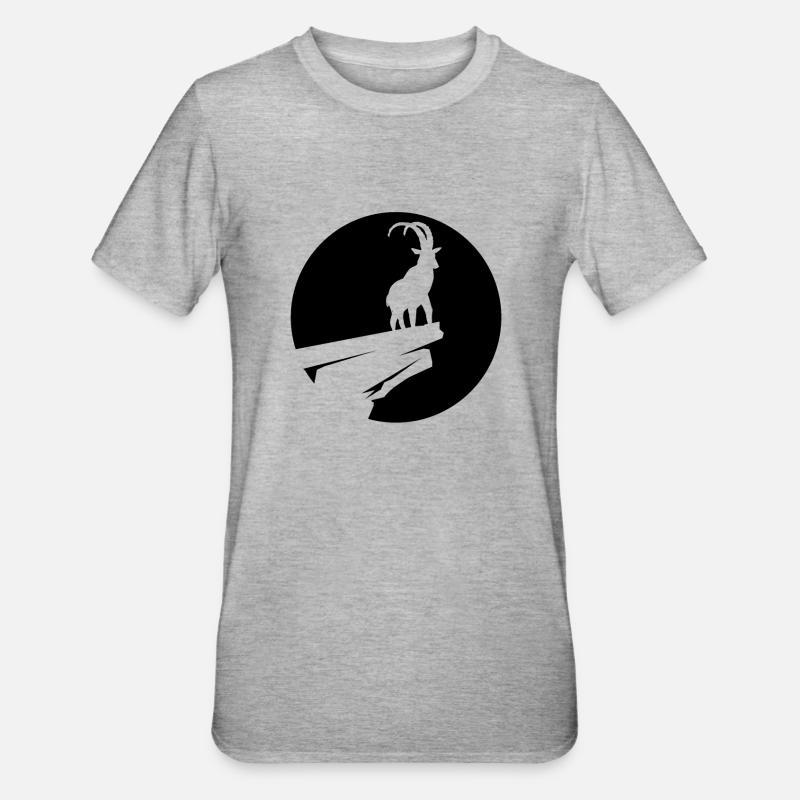 Chèvre - (5) - T-shirt polycoton Unisexe - gris chiné