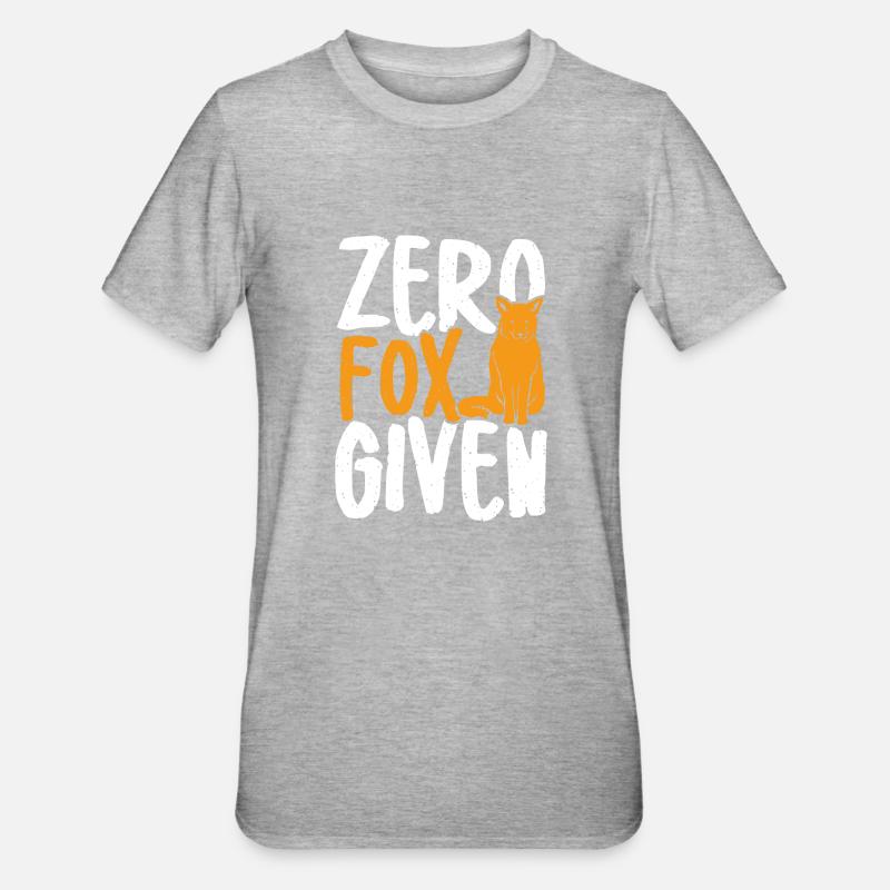 Zero fox given - Unisex Polycotton T-Shirt - heather grey