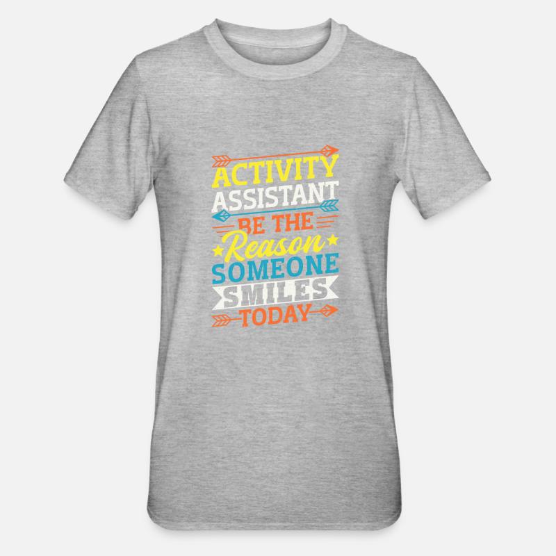 Activity Assistant Appreciation - Unisex Polycotton T-Shirt - Grau meliert