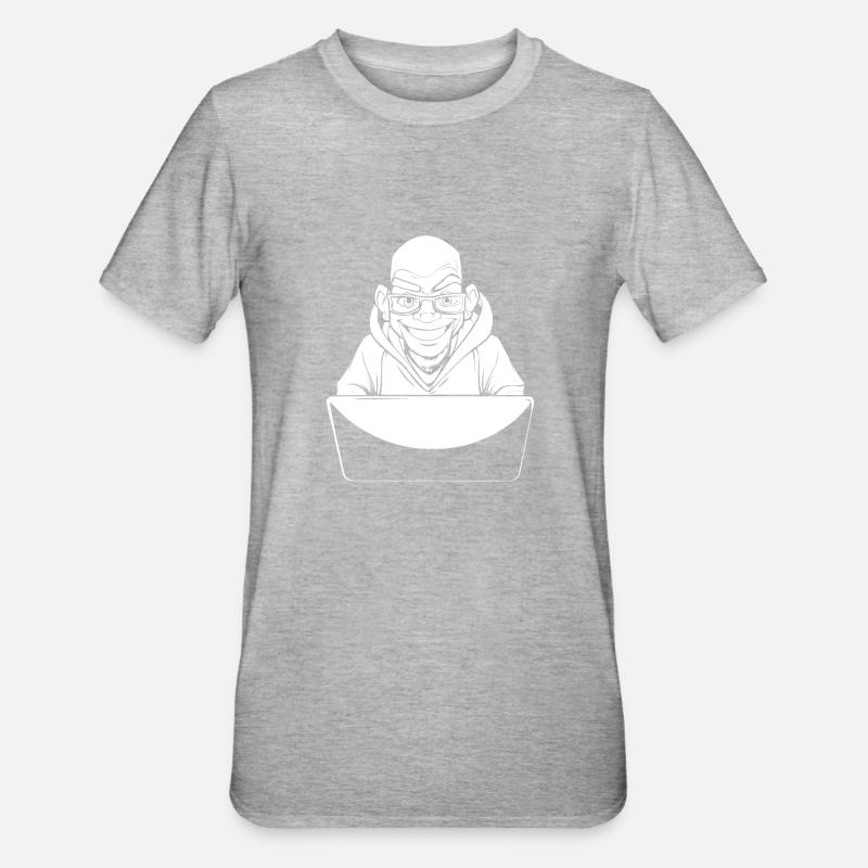 Web Entwickler Webdeveloper - Unisex Polycotton T-Shirt - Grau meliert