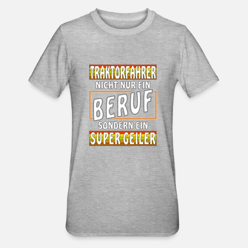Beruf Traktorfahrer - Unisex Polycotton T-Shirt - Grau meliert