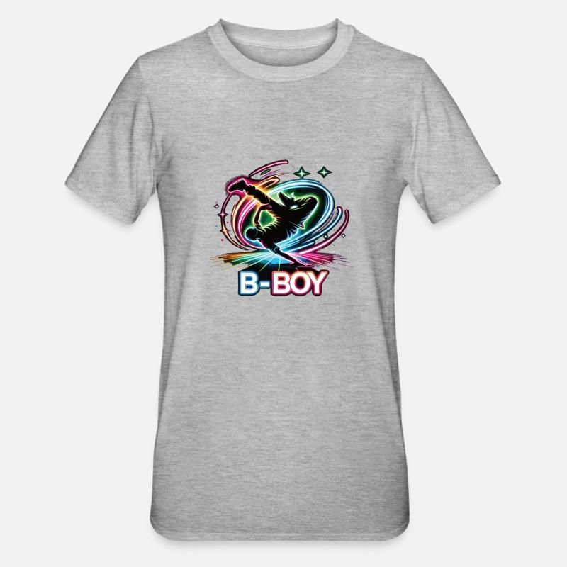 Breakdance Breakdancer Breakdance Kinder - Unisex Polycotton T-Shirt - Grau meliert