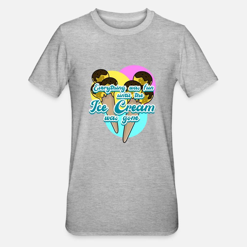 Crème glacée Crème glacée - T-shirt polycoton Unisexe - gris chiné