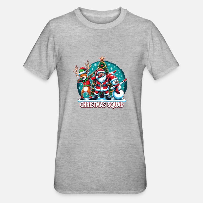 Escouade de Noël - T-shirt polycoton Unisexe - gris chiné