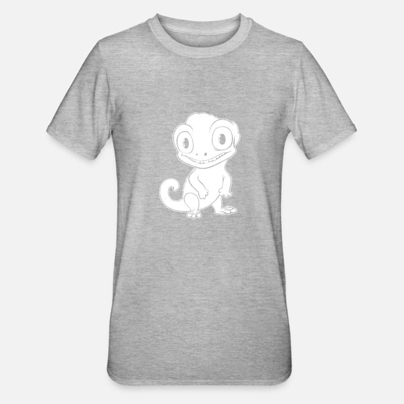 Caméléon Caméléon Sourire Caméléon - T-shirt polycoton Unisexe - gris chiné