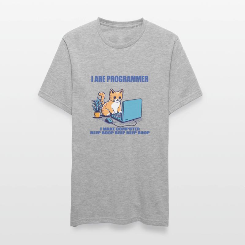 Ich bin Programmierer, Arbeitskatze Unisex Polycotton T-Shirt