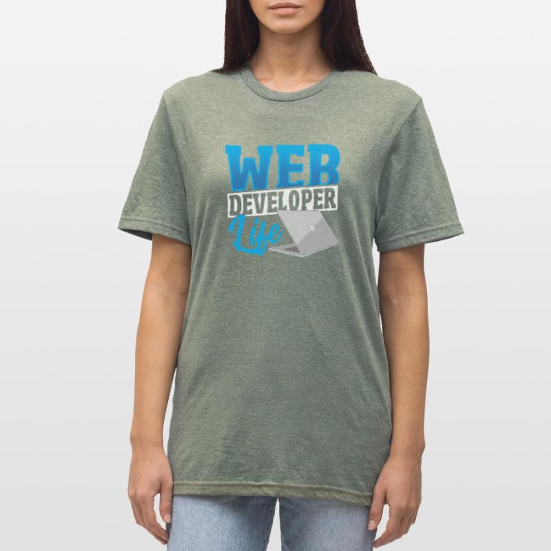 Web Developer Life Web Developer Programmer Unisex Polycotton T-Shirt