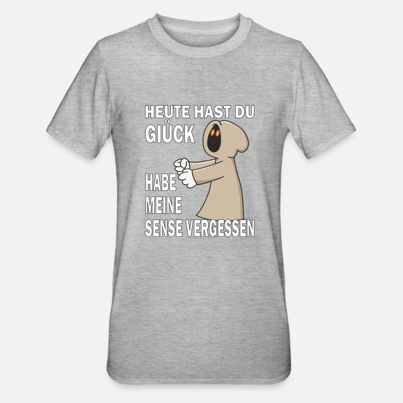 SENSENMANN SENSE VERGESSEN - Unisex Polycotton T-Shirt - Grau meliert