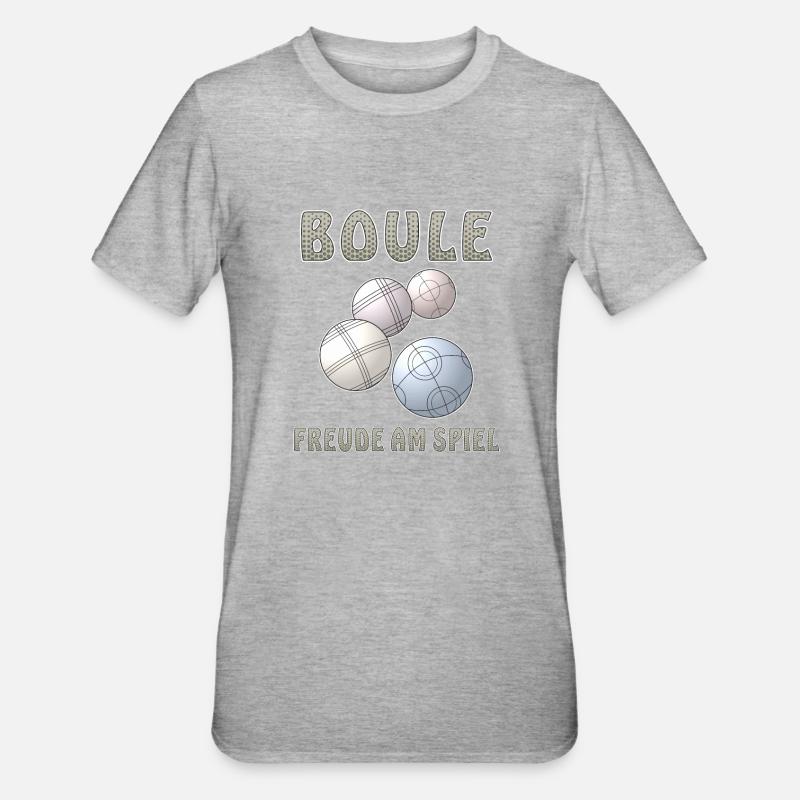 BOULE FREUDE AM SPIEL - Unisex Polycotton T-Shirt - Grau meliert