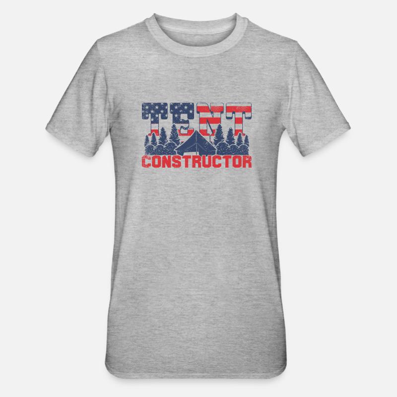 Tent constructor - Unisex Polycotton T-Shirt - heather grey