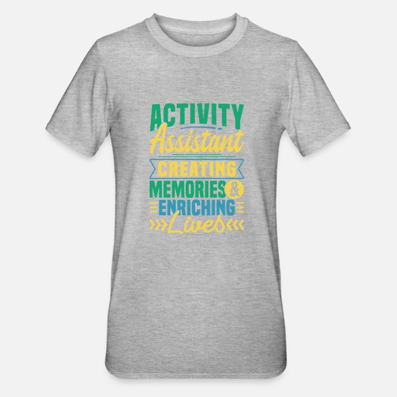 Activity Assistant Appreciation - Unisex Polycotton T-Shirt - Grau meliert