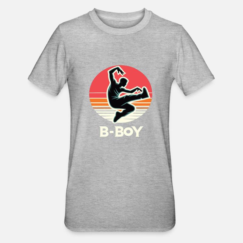 Breakdance Breakdancer Breakdance Kinder - Unisex Polycotton T-Shirt - Grau meliert