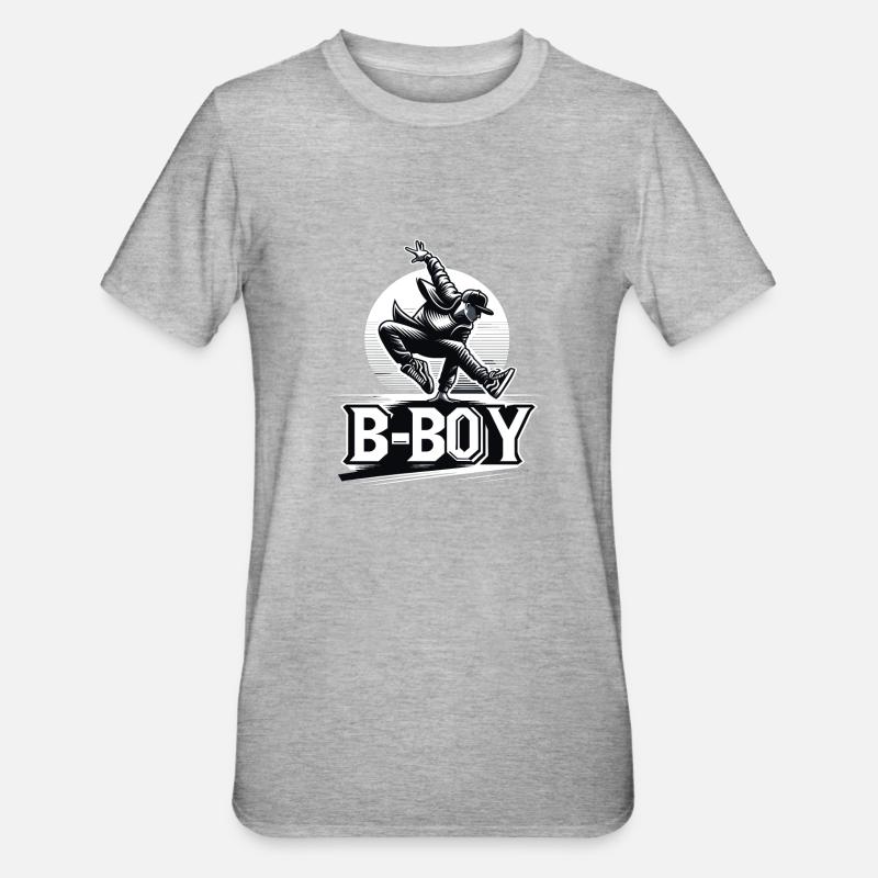 Breakdance Breakdancer Breakdance Kinder - Unisex Polycotton T-Shirt - Grau meliert