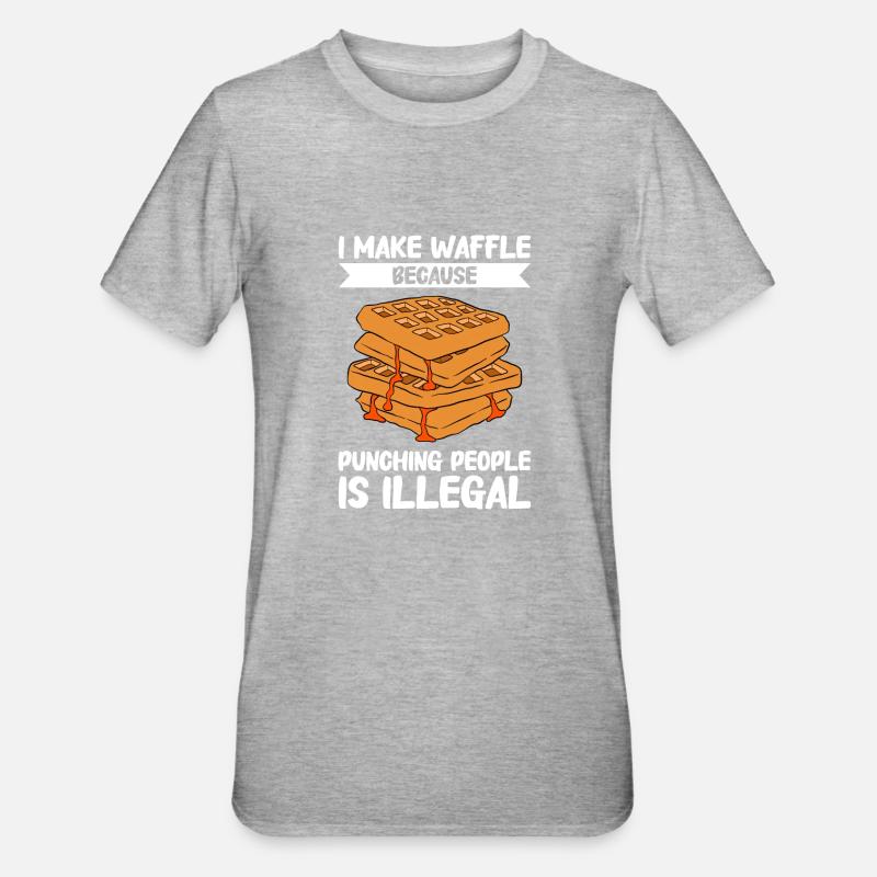 Waffle making waffle maker - Unisex Polycotton T-Shirt - heather grey