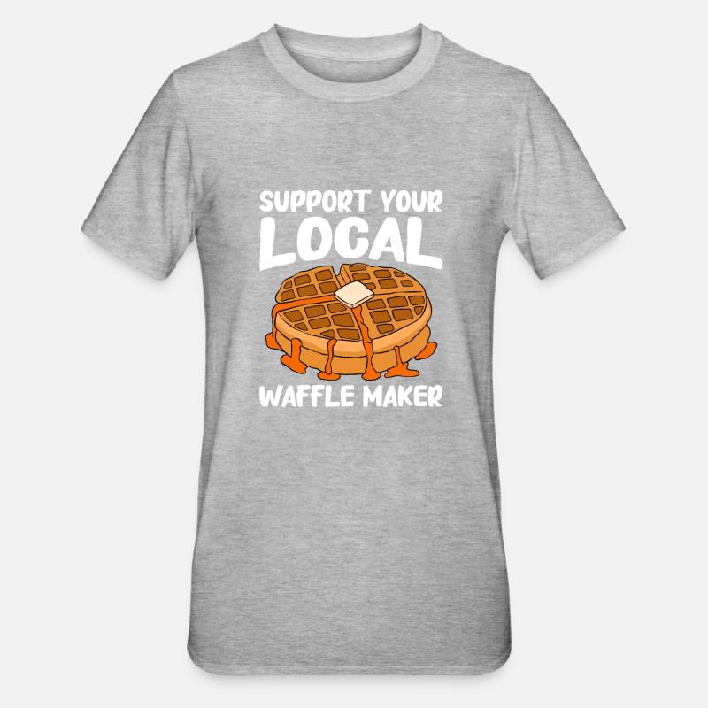 Waffle making waffle maker - Unisex Polycotton T-Shirt - heather grey