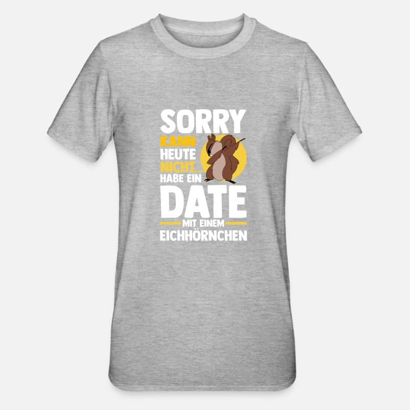 Eichhörnchen - Unisex Polycotton T-Shirt - Grau meliert