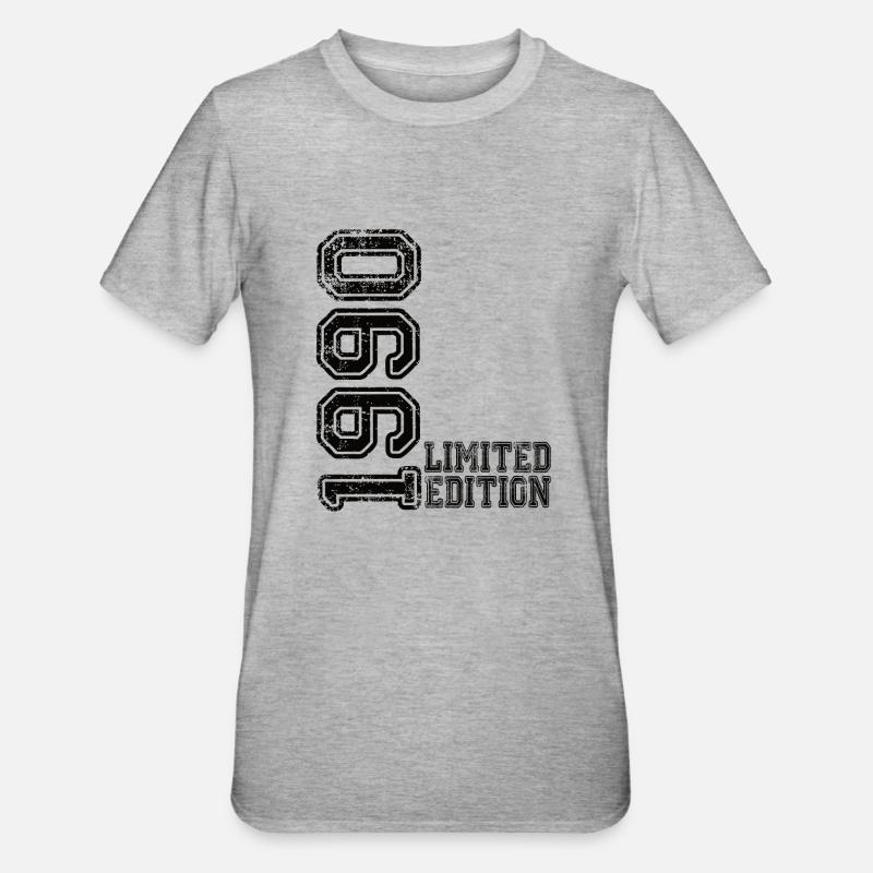 Édition limitée 1990 - T-shirt polycoton Unisexe - gris chiné