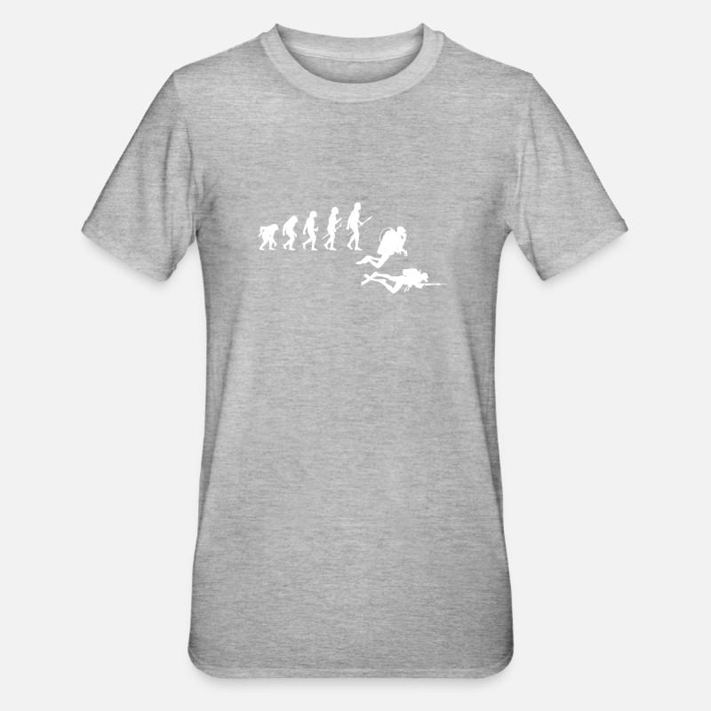 Evolution Diving Plongeur sous-marin Speargon - T-shirt polycoton Unisexe - gris chiné
