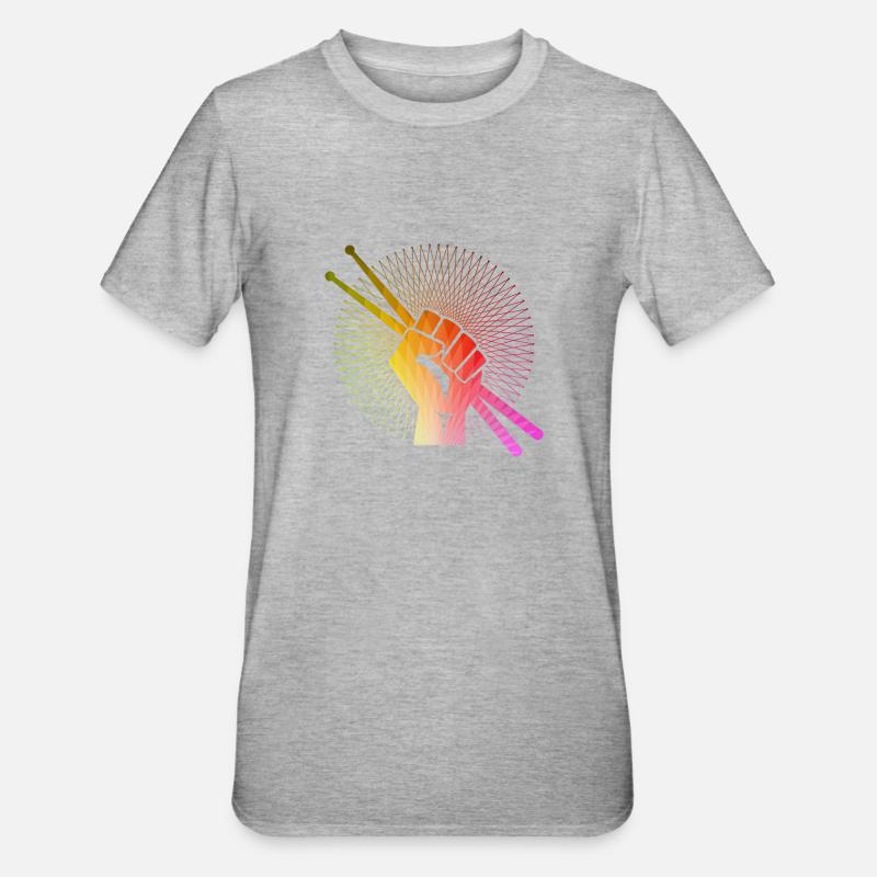 Drummer Drummer Drum Gift - Unisex Polycotton T-Shirt - heather grey