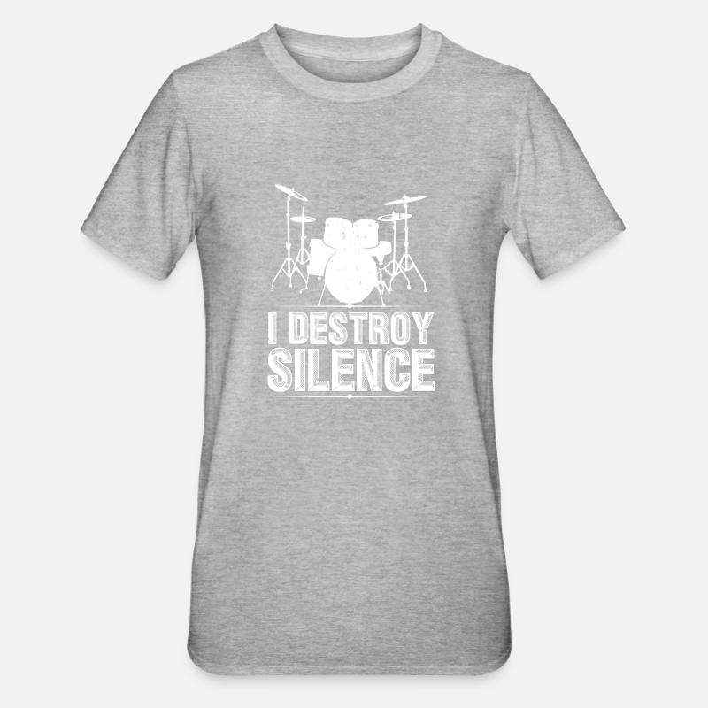 Drummer Drummer Drum Gift - Unisex Polycotton T-Shirt - heather grey