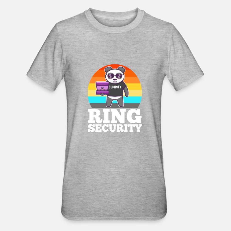 Ring Security Wedding - Unisex Polycotton T-Shirt - heather grey