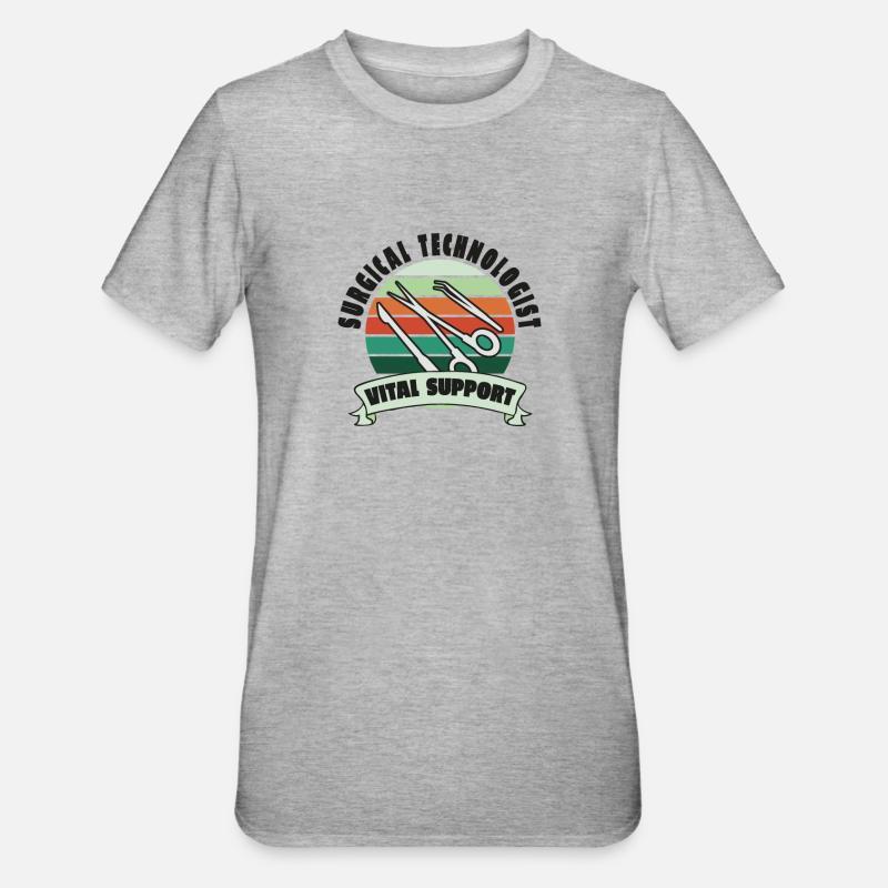 Chirurgisch-technischer Assistent Chirurg - Unisex Polycotton T-Shirt - Grau meliert